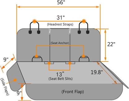 Premium Waterproof Dog Car Seat Cover with Armrest Compatibility