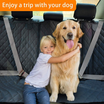 Premium Waterproof Dog Car Seat Cover with Armrest Compatibility